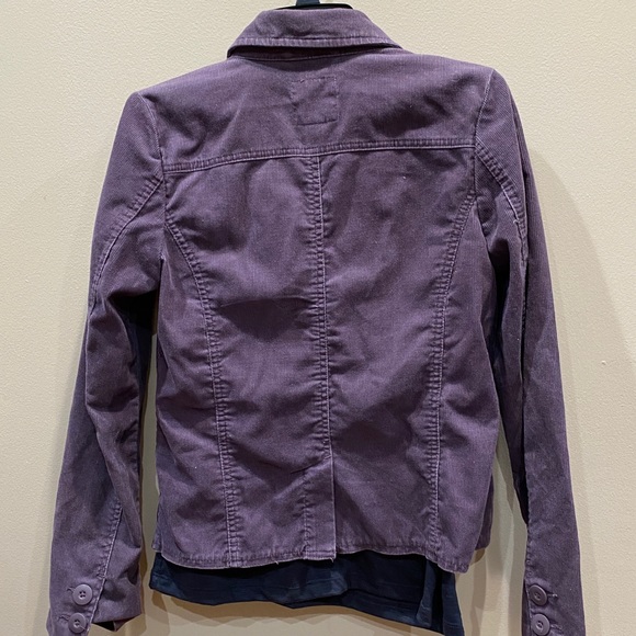 Old Navy purple button down corduroy jacket. - Picture 2 of 5